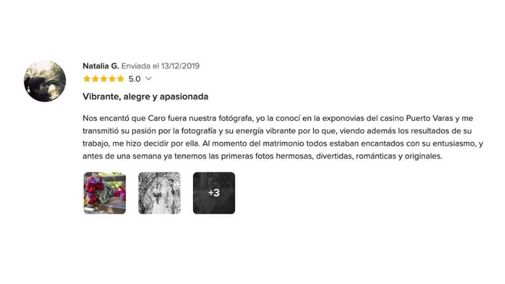 OPIONIONES DE MIS NOVIOS EN www.matrimonios.cl - 110