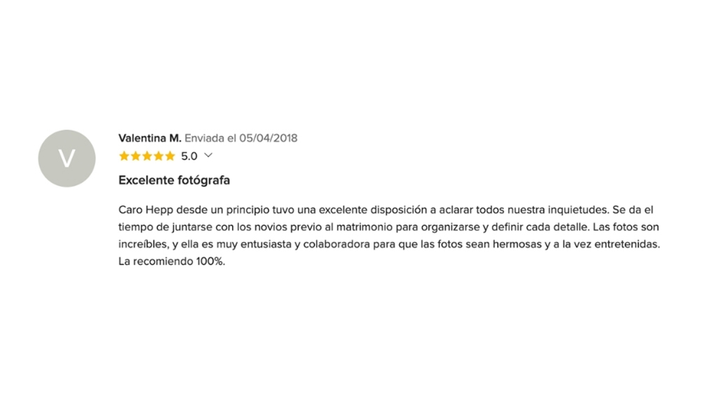 OPIONIONES DE MIS NOVIOS EN www.matrimonios.cl - 118