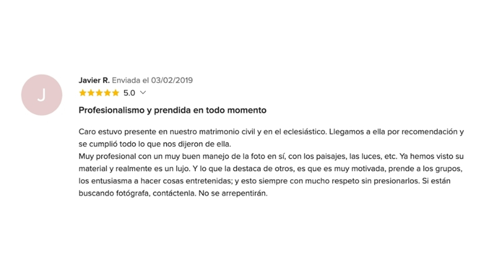 OPIONIONES DE MIS NOVIOS EN www.matrimonios.cl - 120