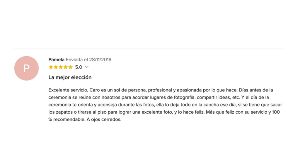 OPIONIONES DE MIS NOVIOS EN www.matrimonios.cl - 121