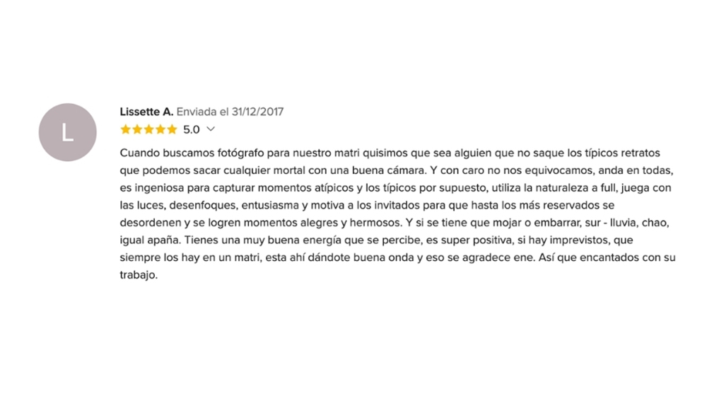 OPIONIONES DE MIS NOVIOS EN www.matrimonios.cl - 123