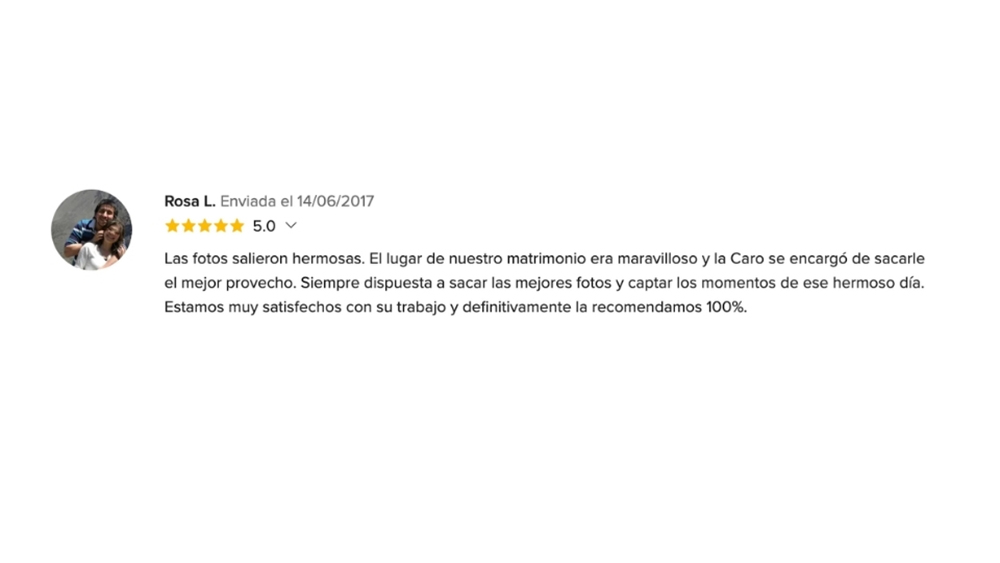 OPIONIONES DE MIS NOVIOS EN www.matrimonios.cl - 125