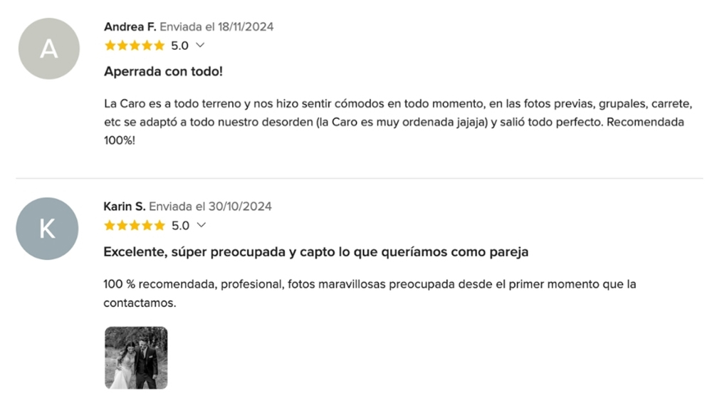 OPIONIONES DE MIS NOVIOS EN www.matrimonios.cl - 18