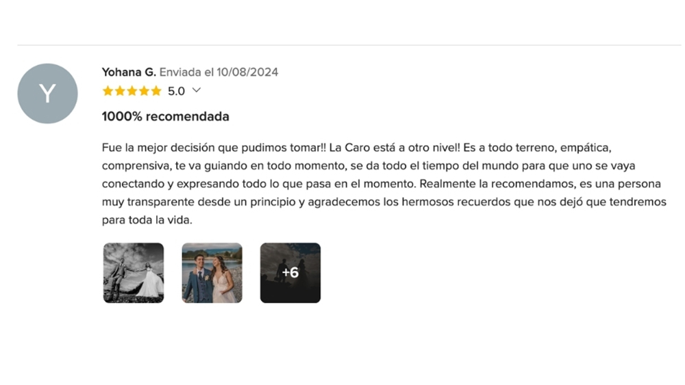 OPIONIONES DE MIS NOVIOS EN www.matrimonios.cl - 19