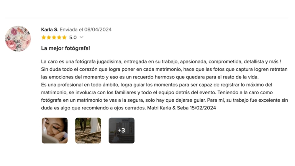 OPIONIONES DE MIS NOVIOS EN www.matrimonios.cl - 25