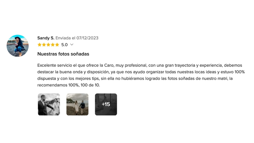 OPIONIONES DE MIS NOVIOS EN www.matrimonios.cl - 34