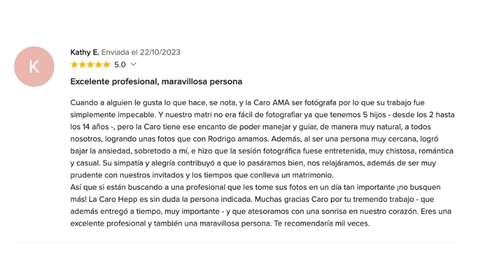 OPIONIONES DE MIS NOVIOS EN www.matrimonios.cl - 39