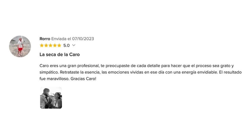 OPIONIONES DE MIS NOVIOS EN www.matrimonios.cl - 42