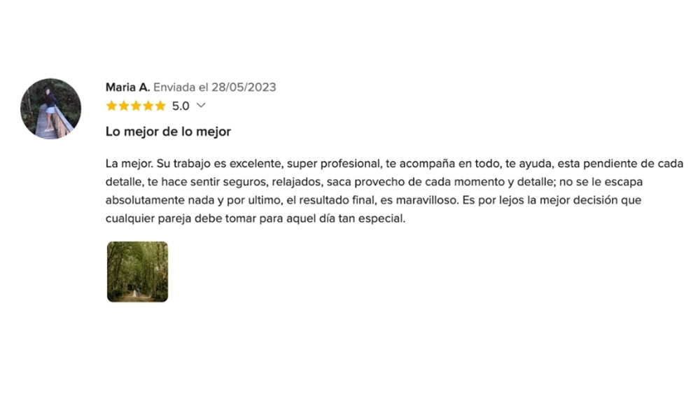 OPIONIONES DE MIS NOVIOS EN www.matrimonios.cl - 52