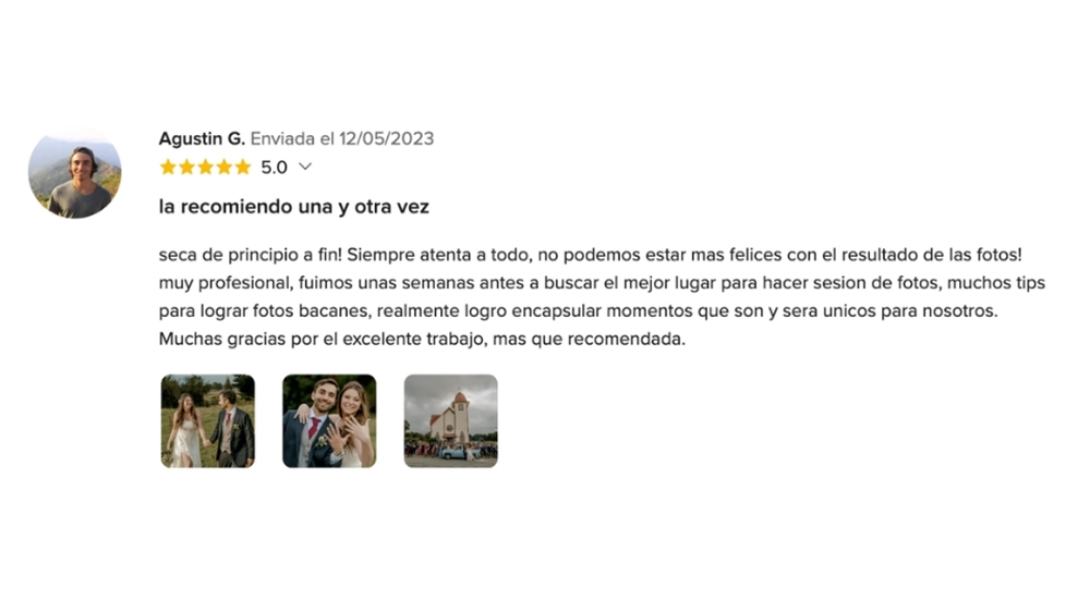 OPIONIONES DE MIS NOVIOS EN www.matrimonios.cl - 54