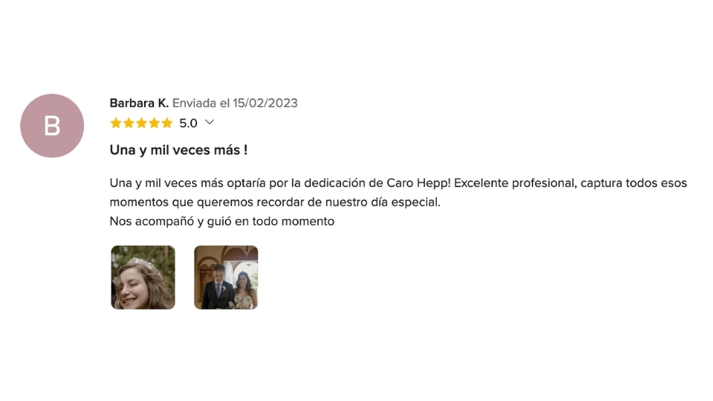 OPIONIONES DE MIS NOVIOS EN www.matrimonios.cl - 60