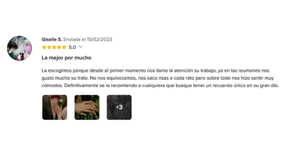 OPIONIONES DE MIS NOVIOS EN www.matrimonios.cl - 61
