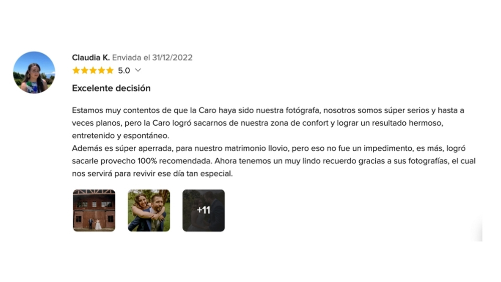 OPIONIONES DE MIS NOVIOS EN www.matrimonios.cl - 67