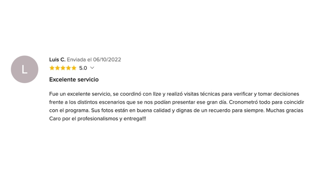 OPIONIONES DE MIS NOVIOS EN www.matrimonios.cl - 71