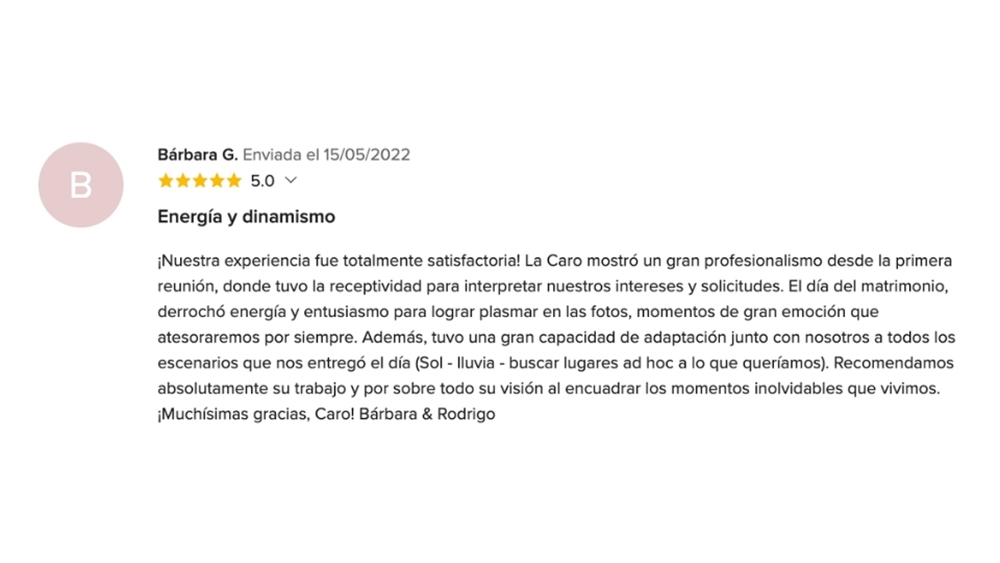 OPIONIONES DE MIS NOVIOS EN www.matrimonios.cl - 72