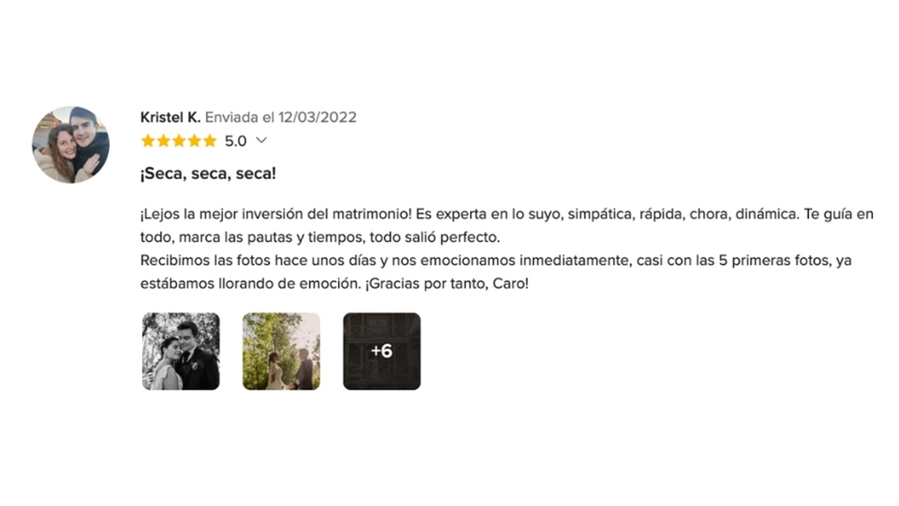 OPIONIONES DE MIS NOVIOS EN www.matrimonios.cl - 78