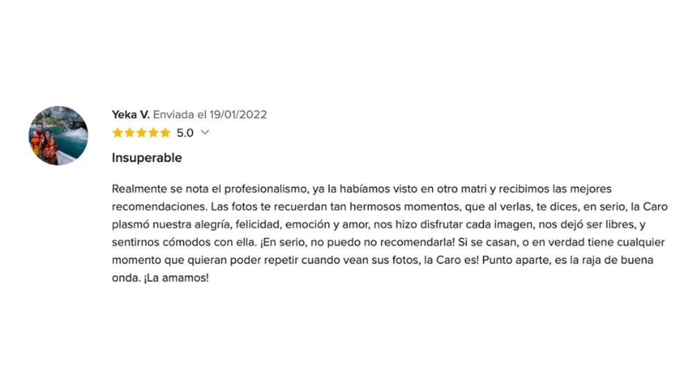 OPIONIONES DE MIS NOVIOS EN www.matrimonios.cl - 84