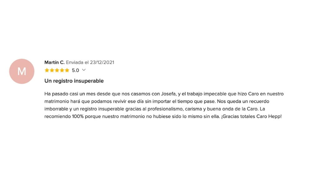 OPIONIONES DE MIS NOVIOS EN www.matrimonios.cl - 87
