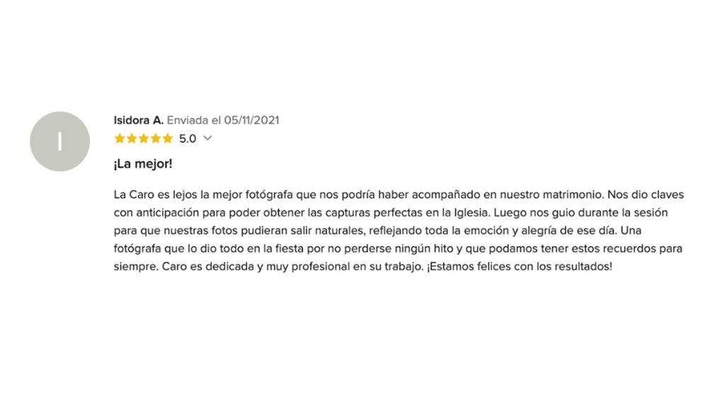 OPIONIONES DE MIS NOVIOS EN www.matrimonios.cl - 91