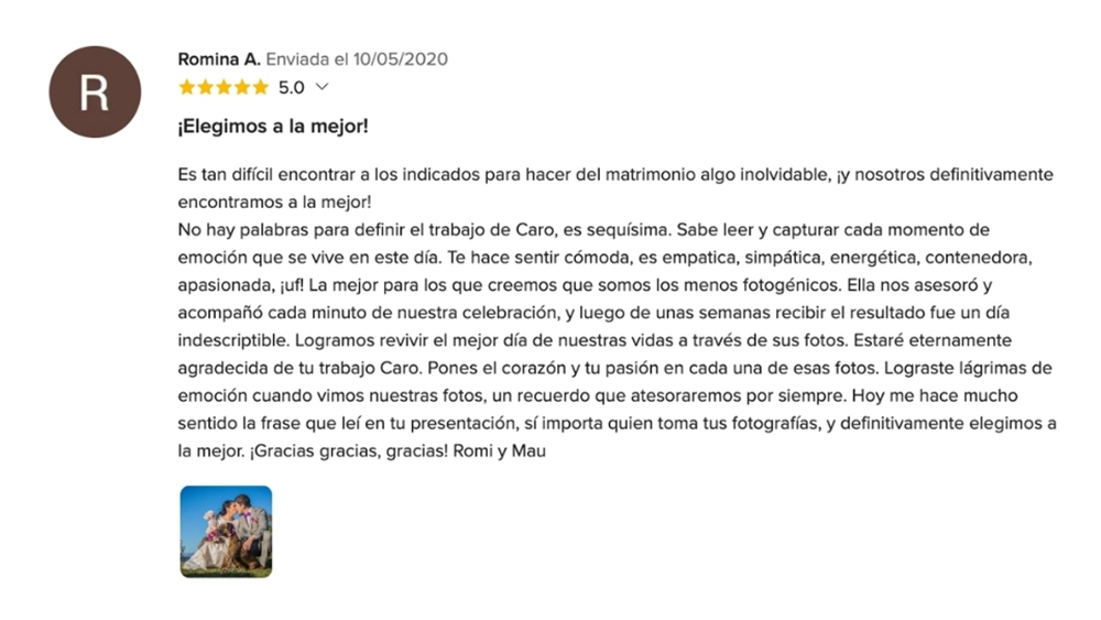 OPIONIONES DE MIS NOVIOS EN www.matrimonios.cl - 95