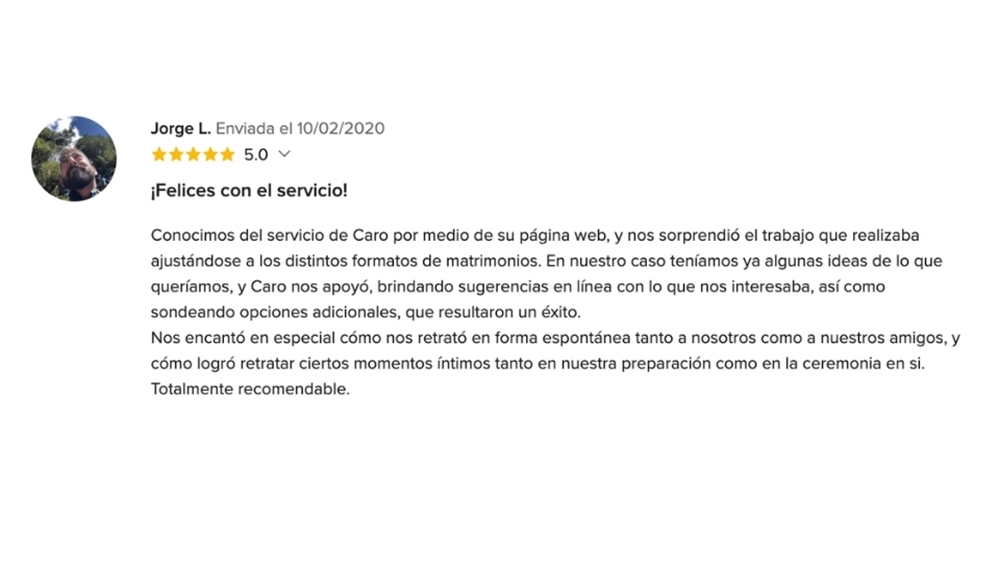 OPIONIONES DE MIS NOVIOS EN www.matrimonios.cl - 98