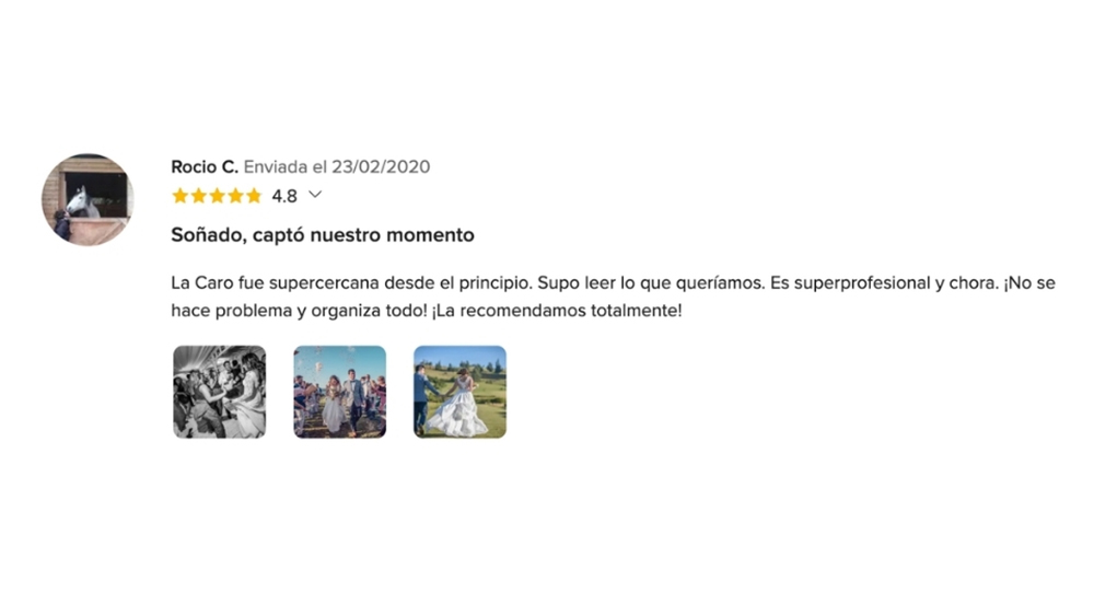OPIONIONES DE MIS NOVIOS EN www.matrimonios.cl - 99